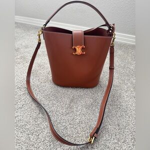Brown Bucket Cross Body Bag